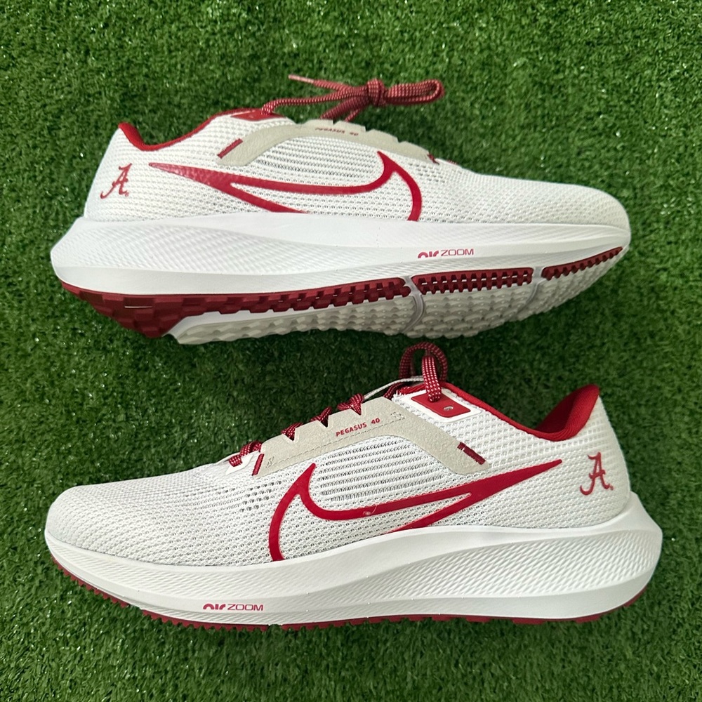 Nike Pegasus 40 Alabama Crimson Tide White DZ5972-100 Men's Shoes Multi Sizes
